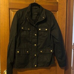 J.Crew Womens Relaxed Boyfriend Downtown Field Jacket Black Utility